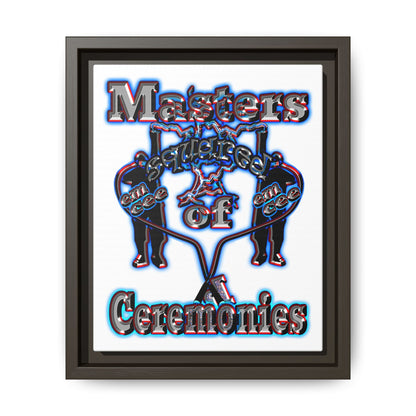 em cee squared - framed canvas art (white)