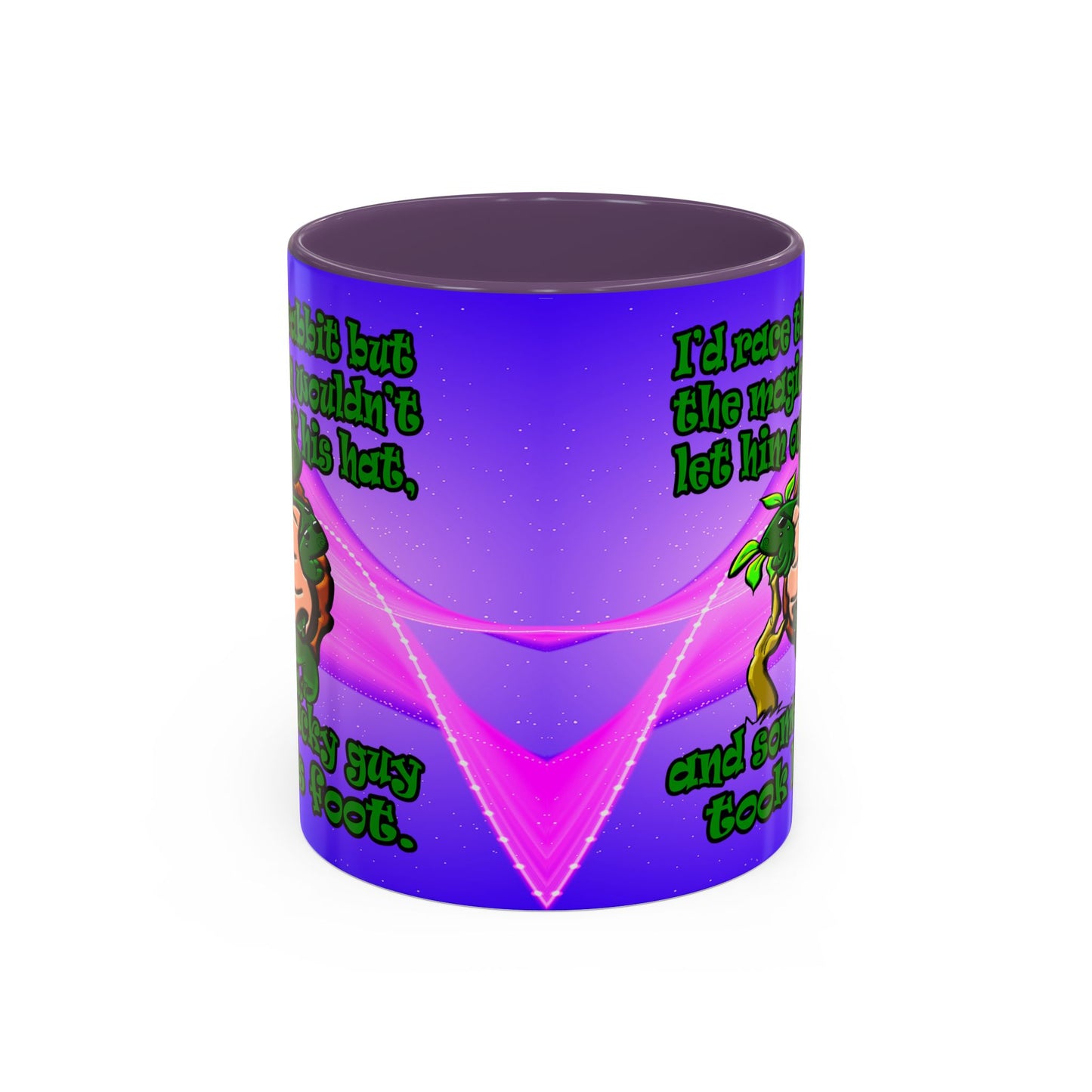 turtle race - Accent Mug (purple-pink wave)