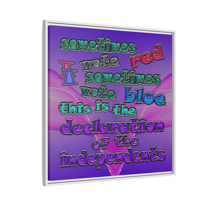 declaration of the independents - framed canvas art (purple-pink wave)