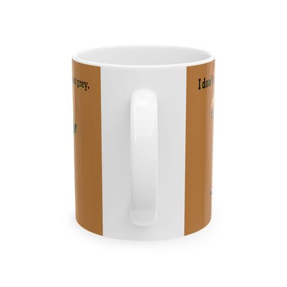 I don't care that your grey - White Mug (light brown)