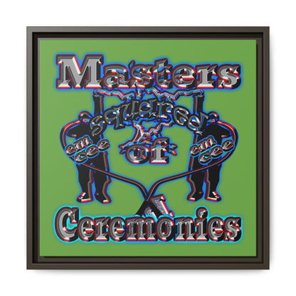 em cee squared - framed canvas art (green)