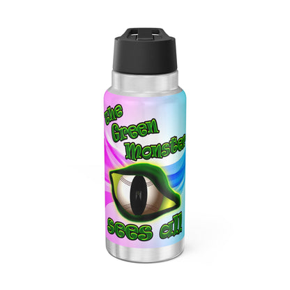 green monster - Gator Tumbler, 32oz  (light blue-pink wave)
