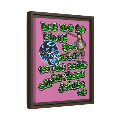 og - framed canvas art (light pink)