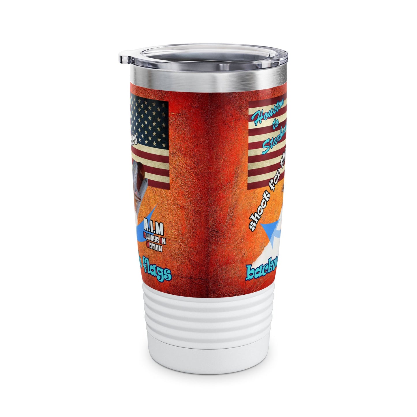 shoot for the stars - Ringneck Tumbler, 20oz (burnt orange)