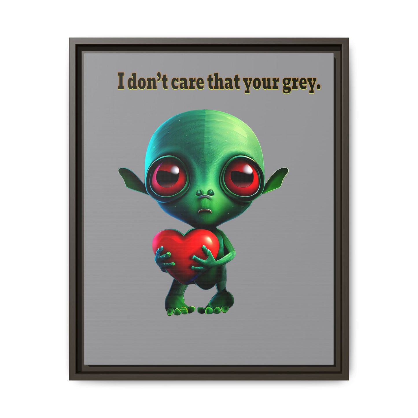 I don't care that your grey - framed canvas art (grey)