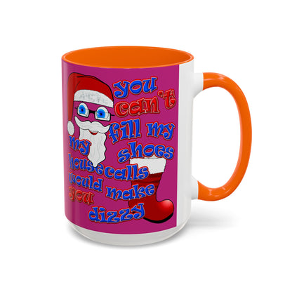 santa's shoes - Accent Mug (pink)