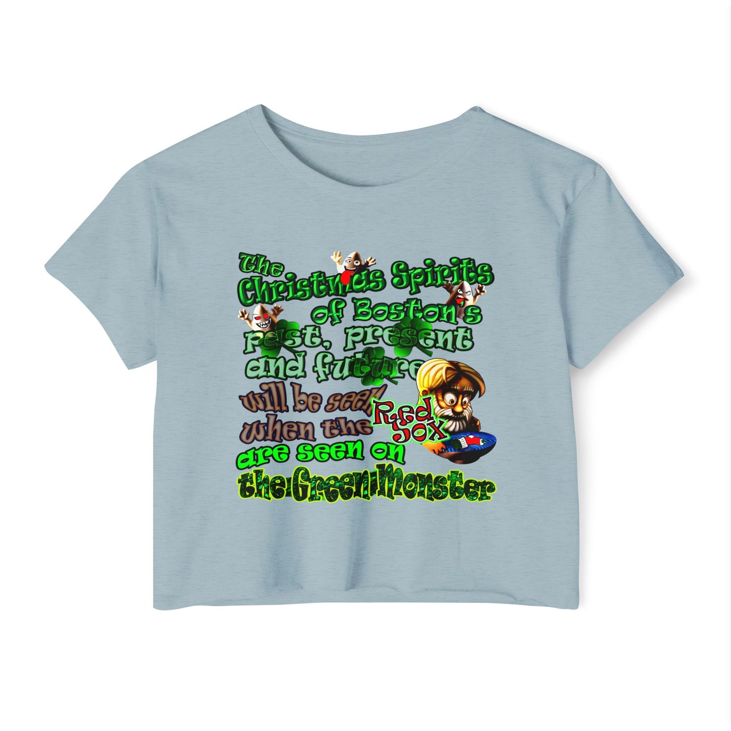 christmas spirits of boston - Women's Festival Crop Top