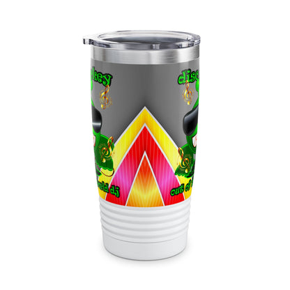disc jockey - Ringneck Tumbler, 20oz (rainbow split)