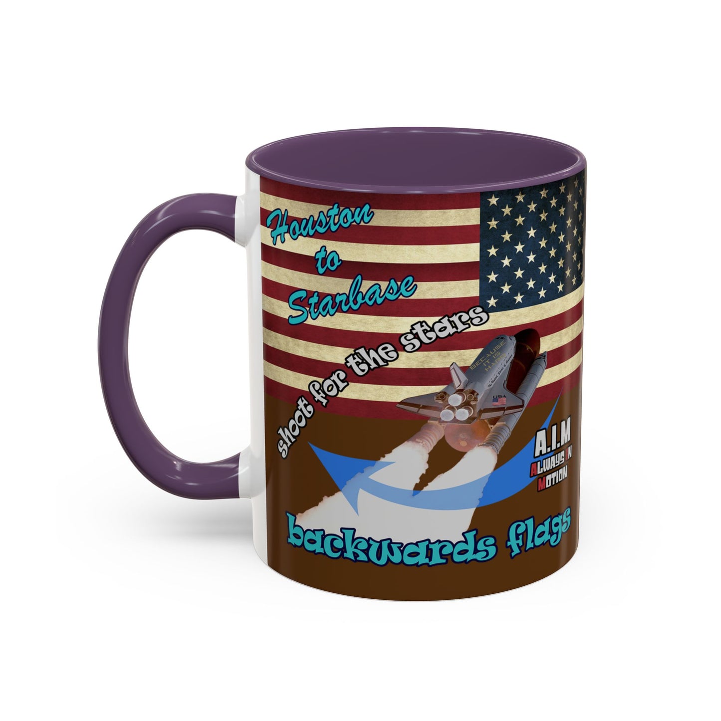 shoot for the stars - Accent Mug (brown)