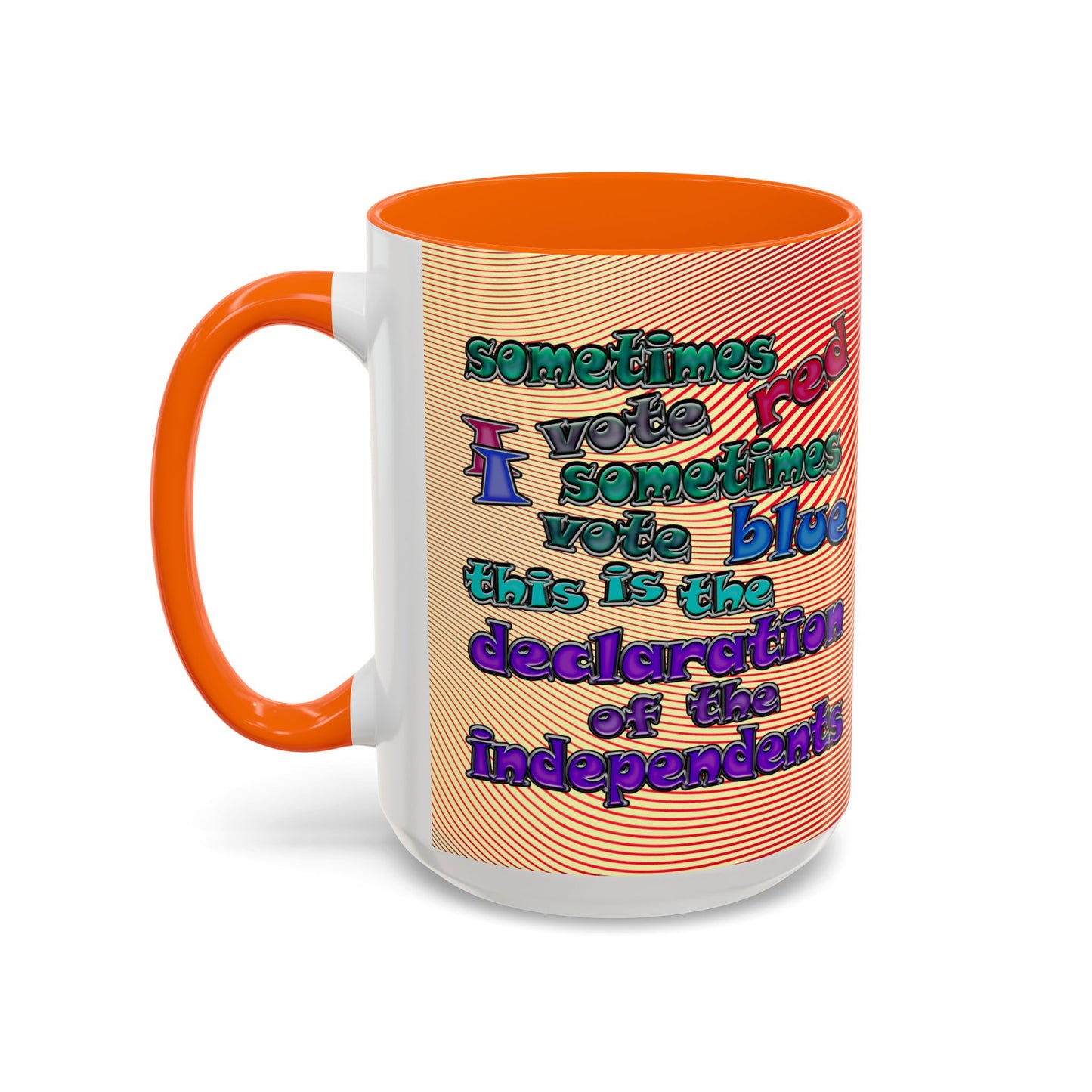 declaration of the independents - Accent Mug (yellow-orange wave)