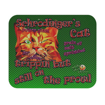 schrodinger's cat - Mouse Pad (Rectangle) (logo green)