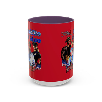 rw&b lives matter - Accent Mug (dark red)