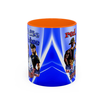 rw&b lives matter - Accent Mug (blue-white wave)