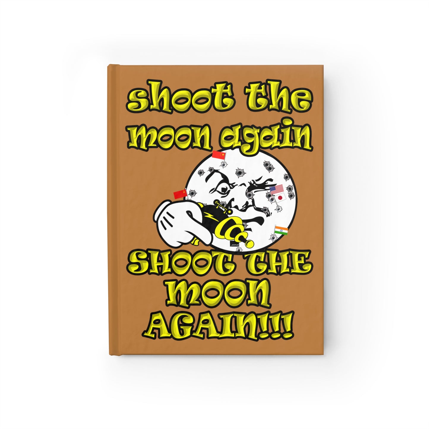 shoot the moon again - journal-lined (light brown)