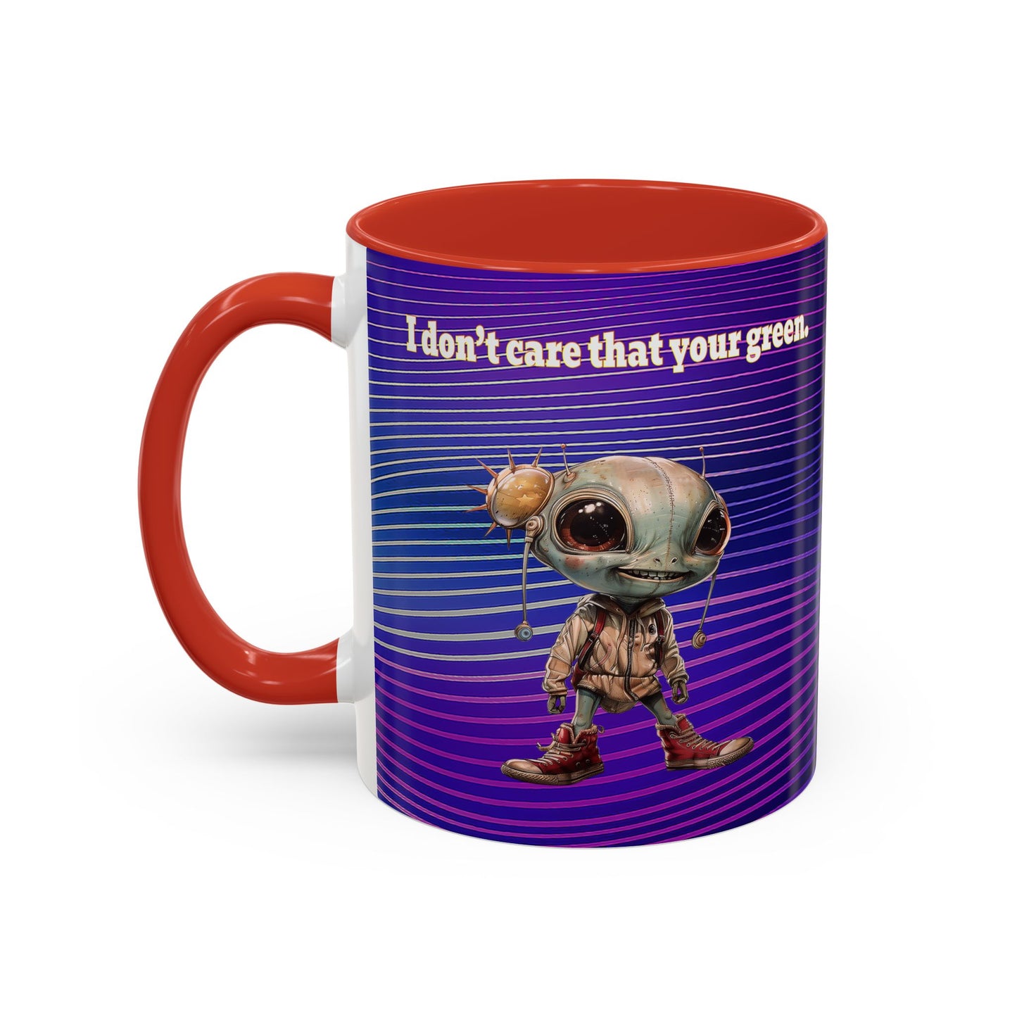 I don't care that your grey - Accent Mug (purple wave)