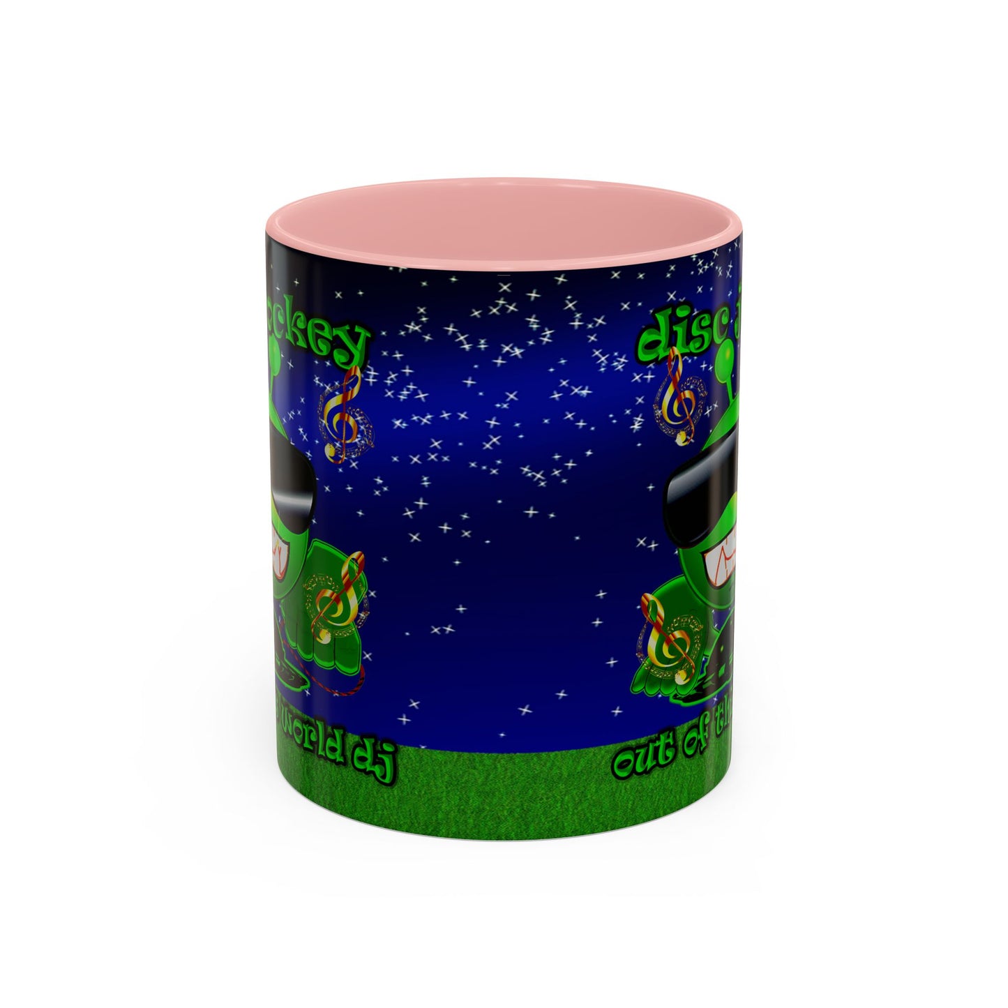 disc jockey - Accent Mug ('snoops' background)