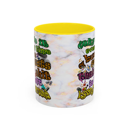 the bum's shit - Accent Mug (white marble)