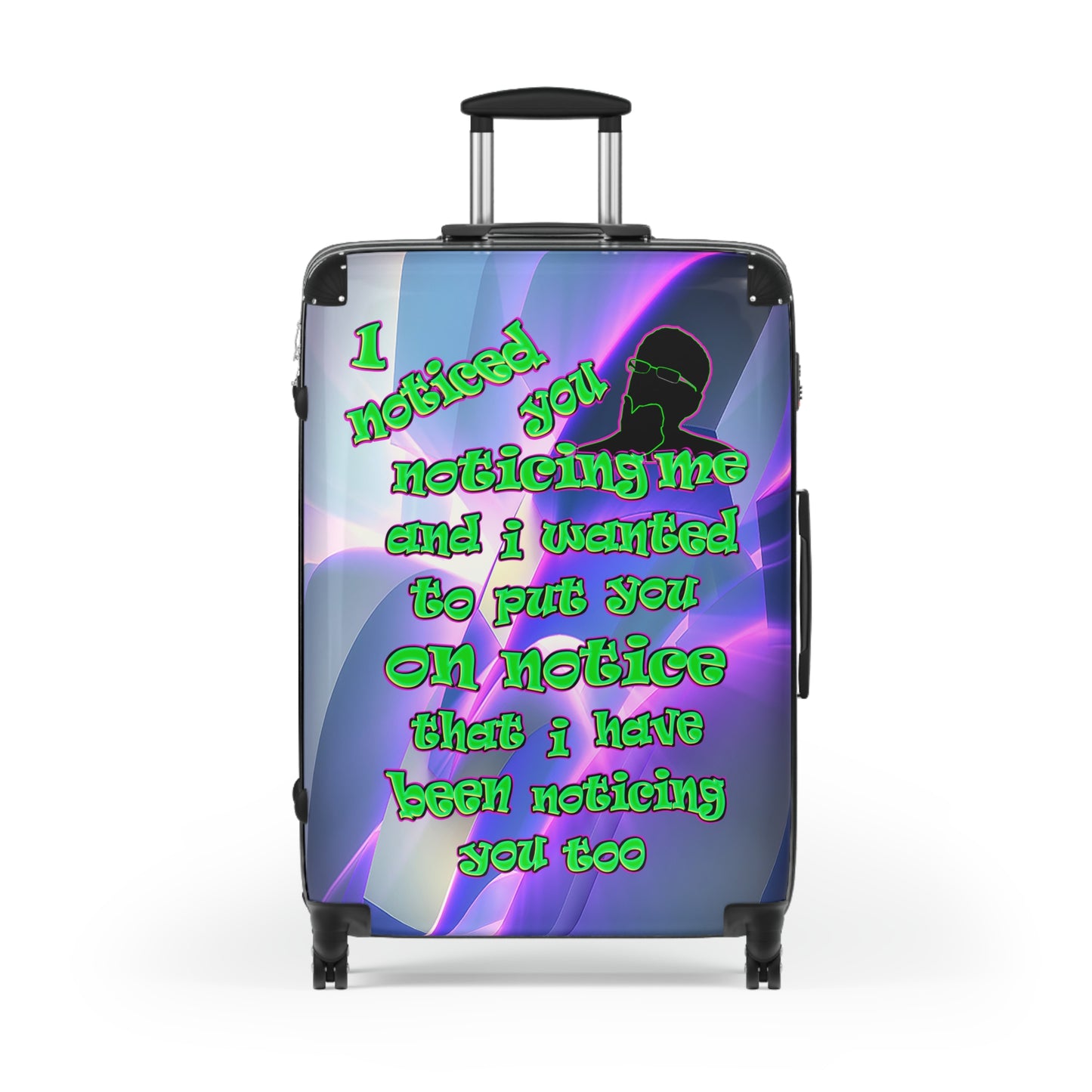 noticed you noticing - Suitcase (grey-pink wave)