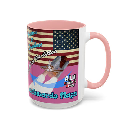 shoot for the stars - Accent Mug (light pink)