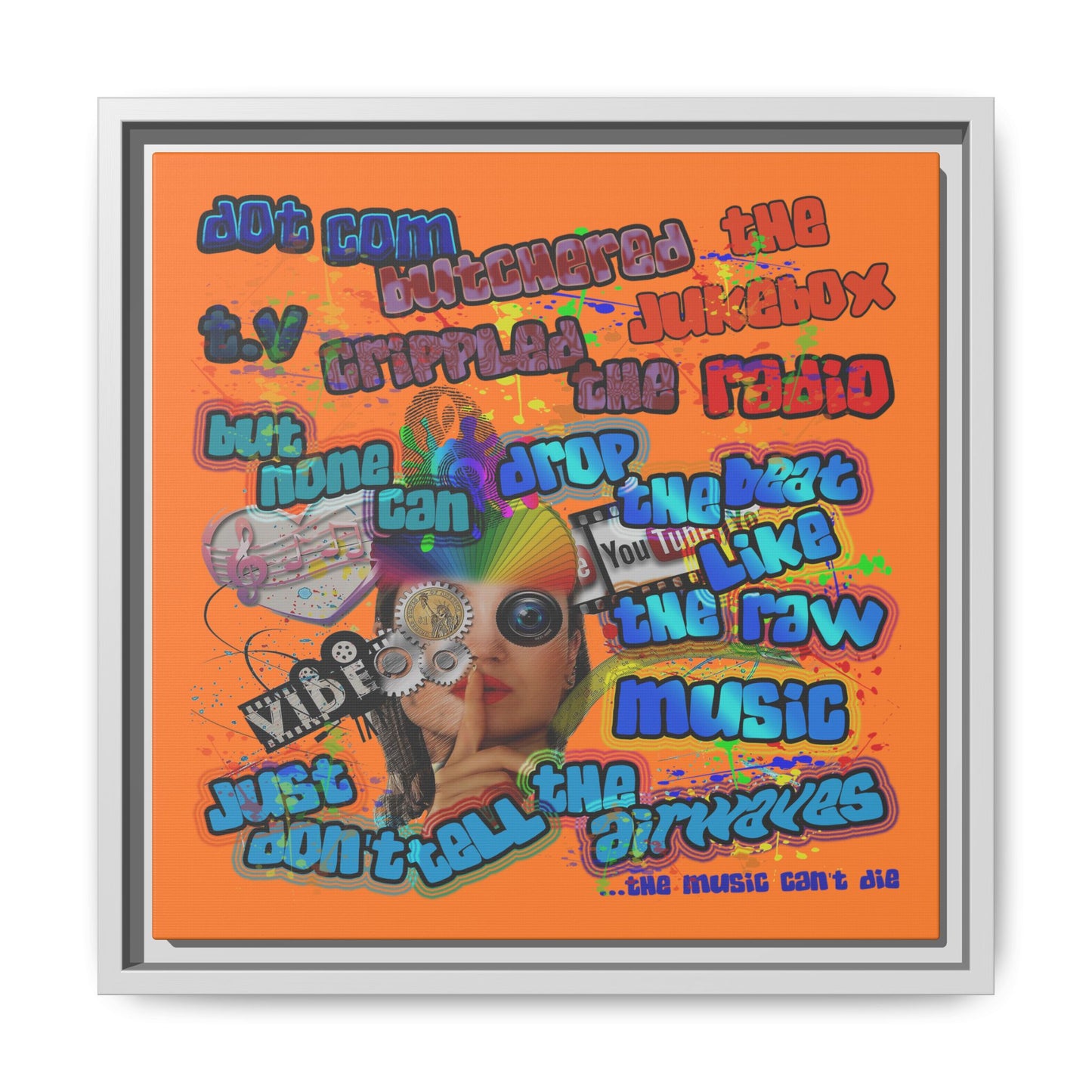 drop the beat - framed canvas art (crusta)