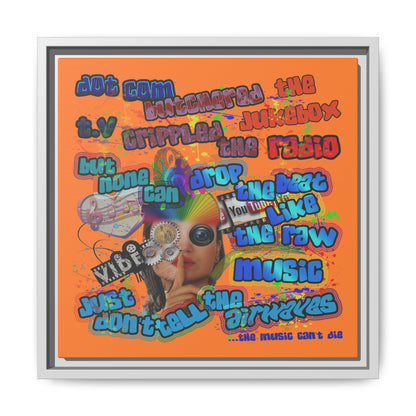 drop the beat - framed canvas art (crusta)