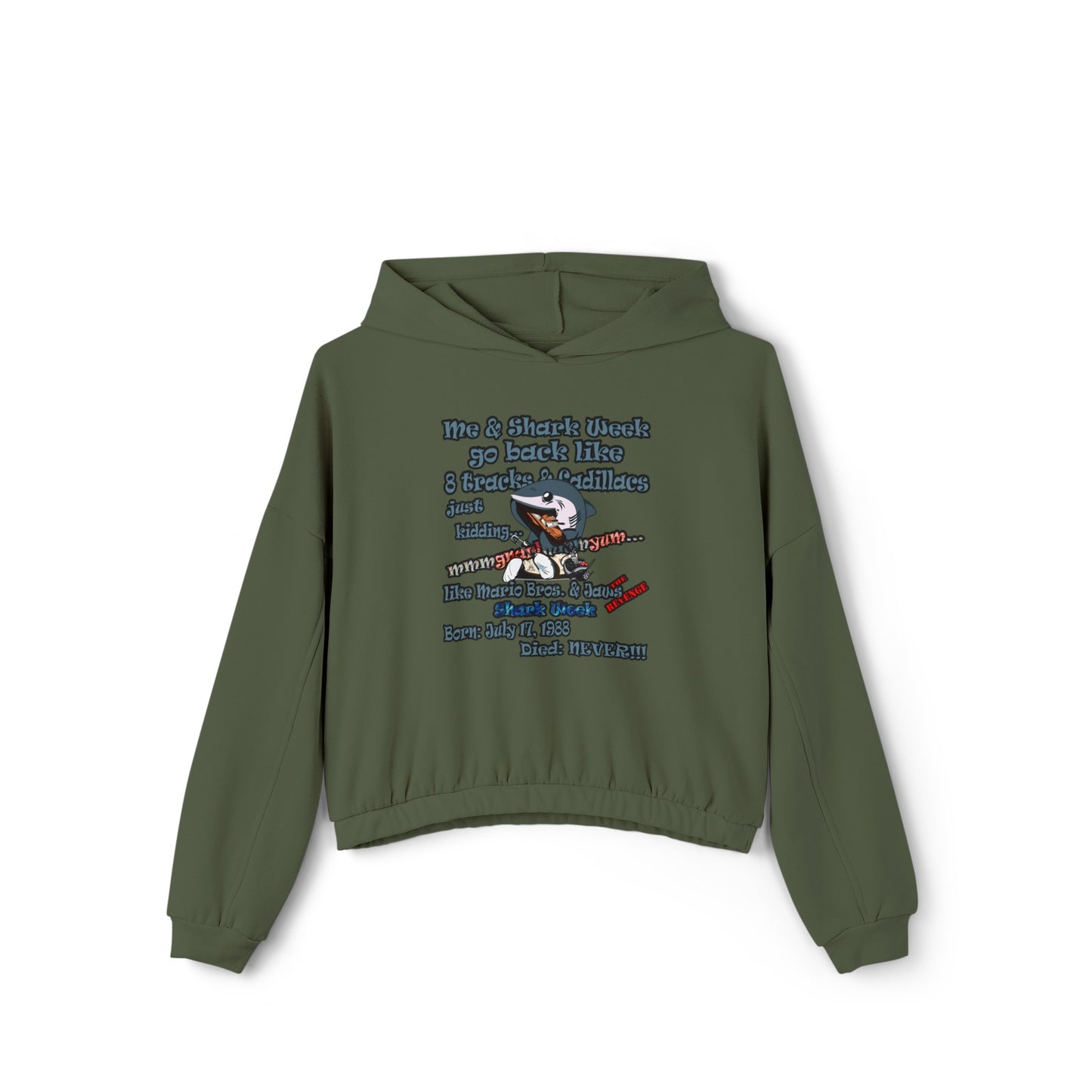 shark week - Women's Cinched Bottom Hoodie