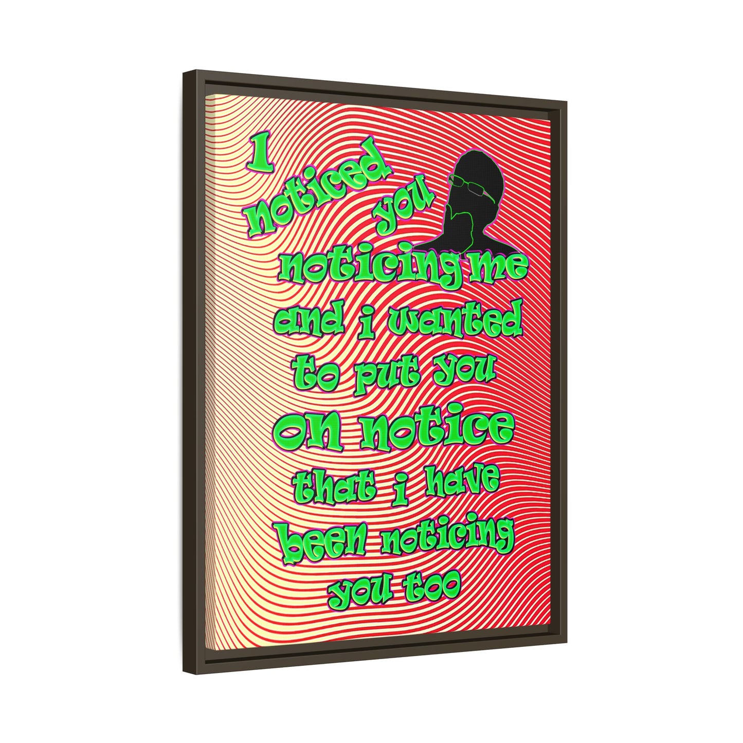 noticed you noticing - framed canvas art (yellow-orange wave)