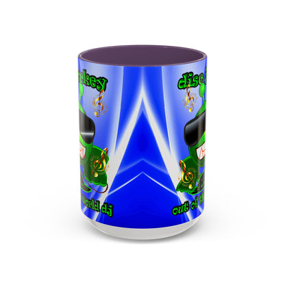 disc jockey - Accent Mug (blue-white wave)
