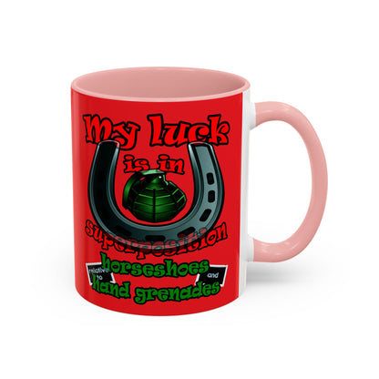 my luck - Accent Mug (red)
