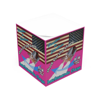 shoot for the stars - note cube (pink)