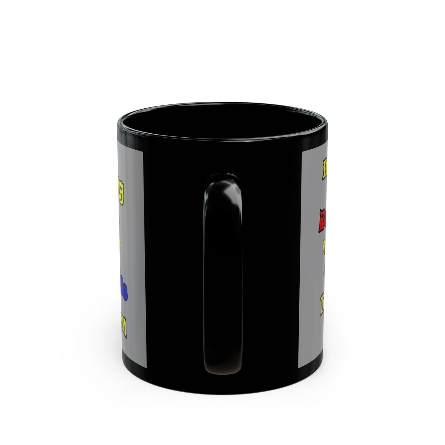 popping like popcorn - Black Mug (grey)