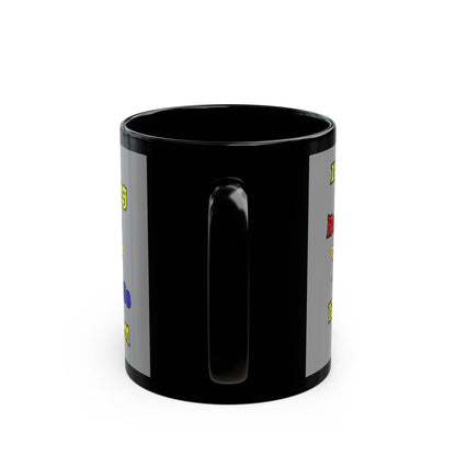 popping like popcorn - Black Mug (grey)
