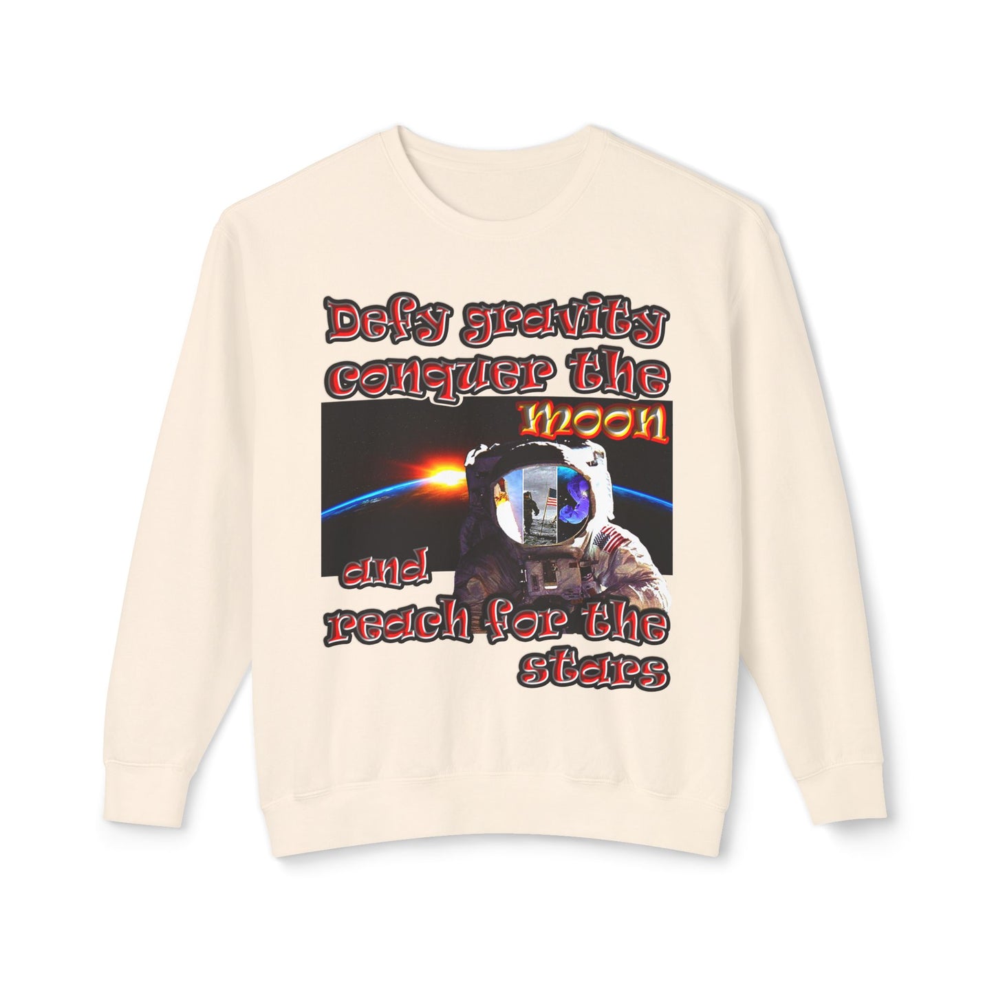 defy conquer reach - Unisex Lightweight Crewneck Sweatshirt