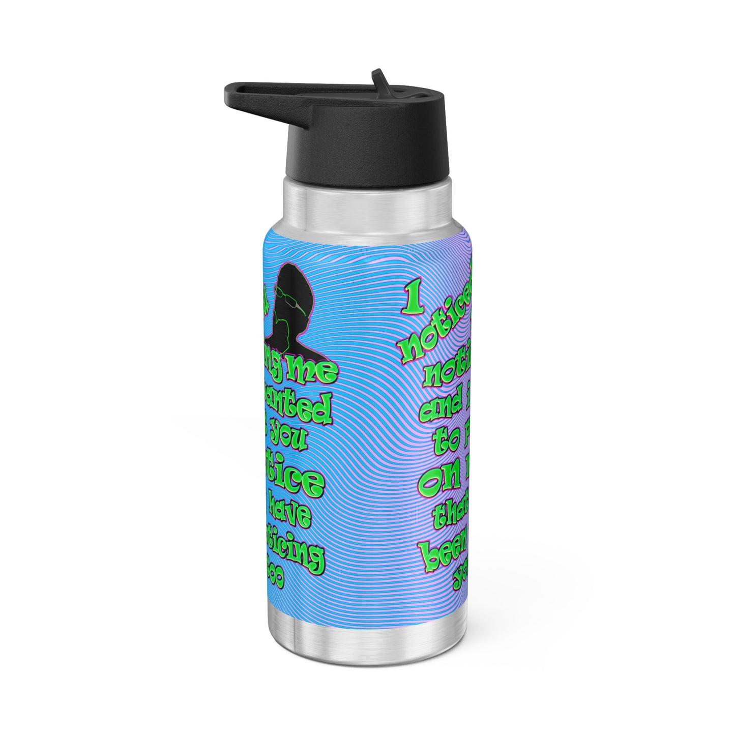 noticed you noticing - Gator Tumbler, 32oz  (light blue-purple wave)
