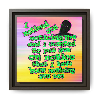 noticed you noticing - framed canvas art (color blur)