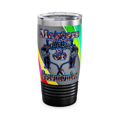 em cee squared - Ringneck Tumbler, 20oz (rainbow split)