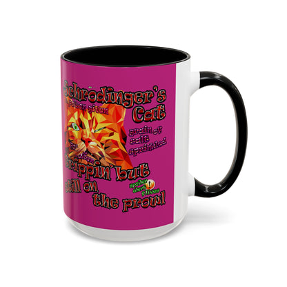schrodinger's cat - Accent Mug (pink)
