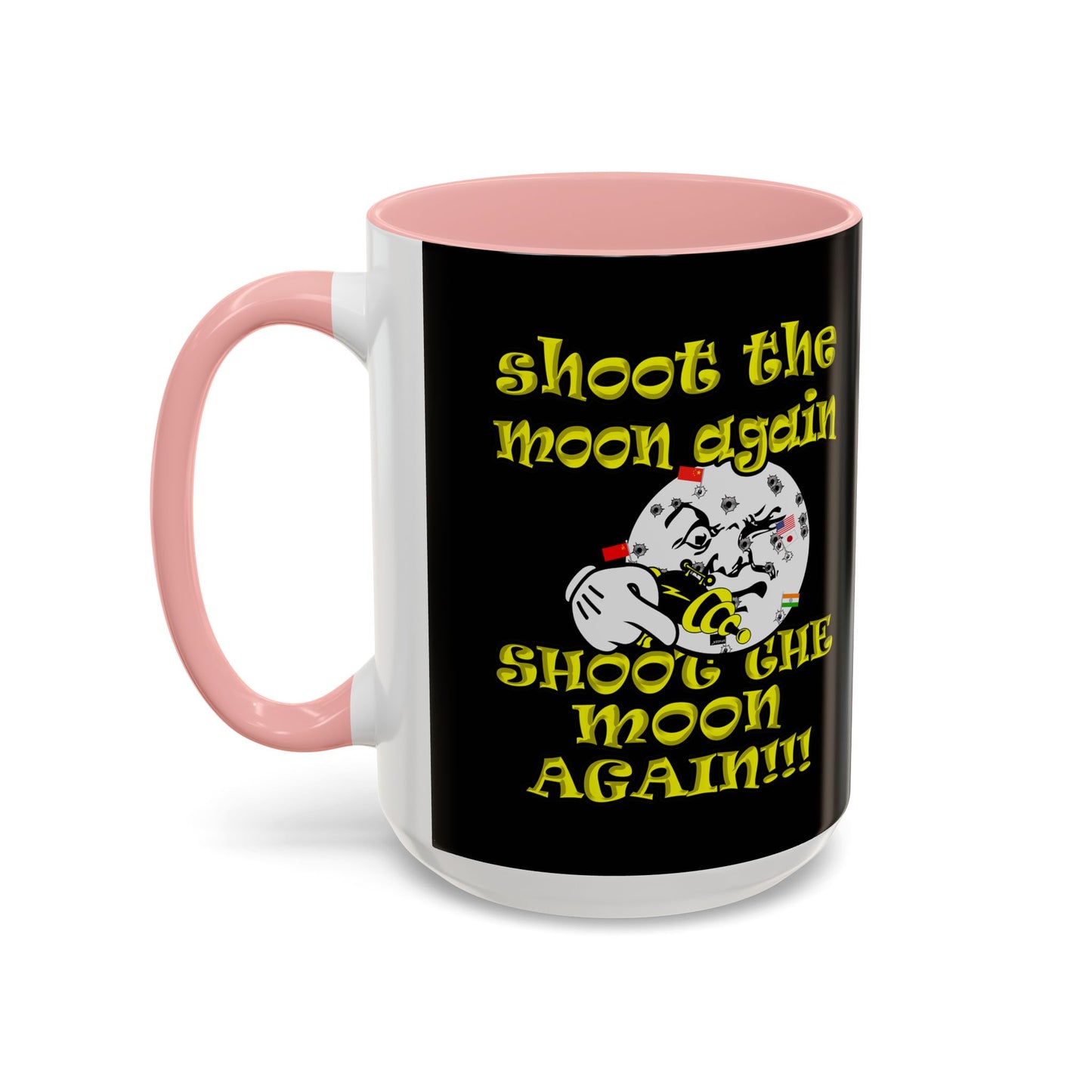 shoot the moon again - Accent Mug (black)