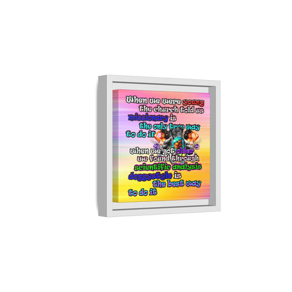 doggystyle - framed canvas art (color blur)