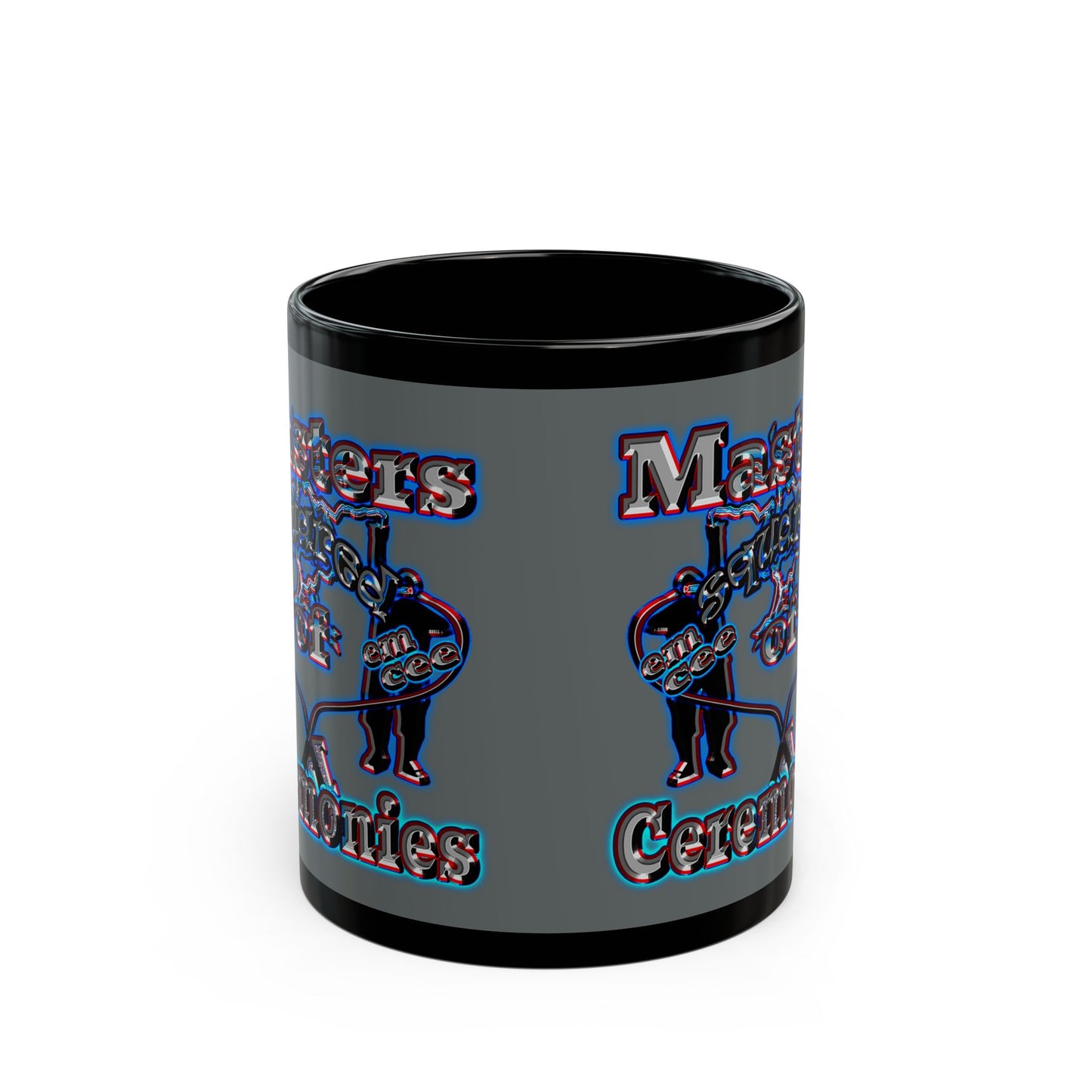 em cee squared - Black Mug (dark grey)