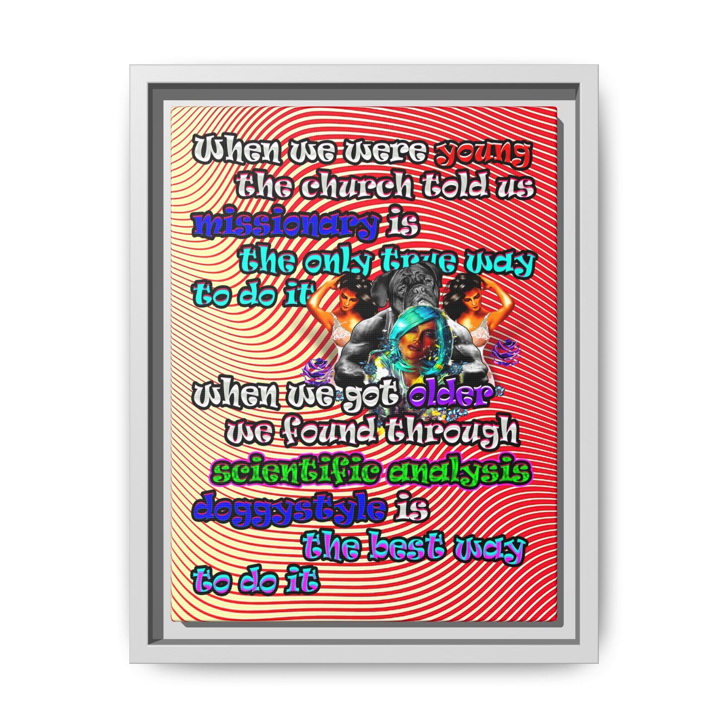 doggystyle - framed canvas art (yellow-orange wave)