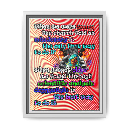 doggystyle - framed canvas art (yellow-orange wave)
