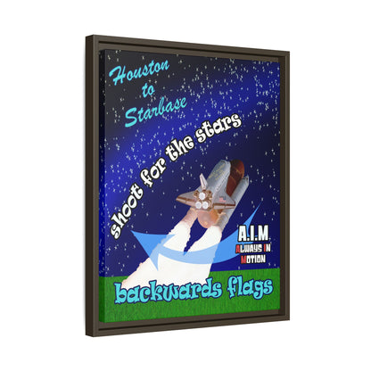 shoot for the stars - framed canvas art ('snoops' background)