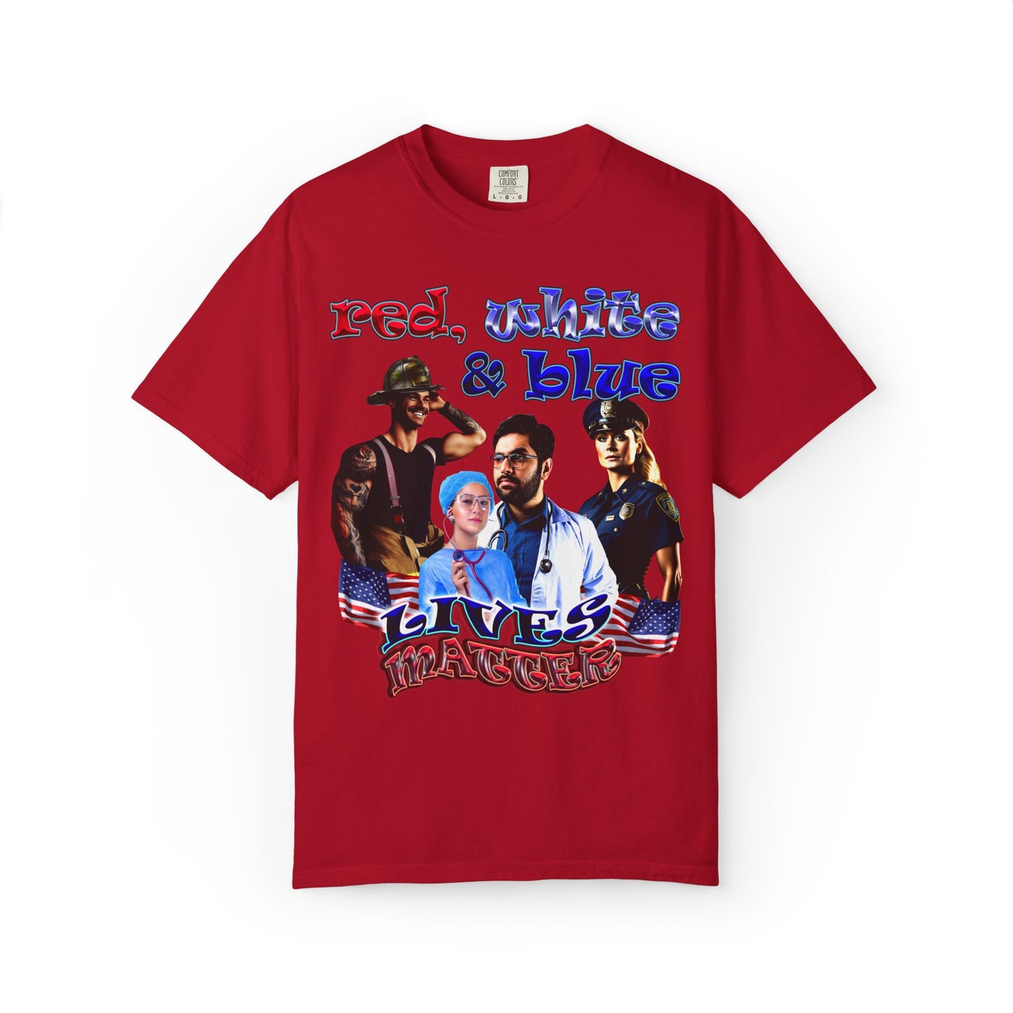 rw&b lives matter - Unisex Garment-Dyed T-shirt