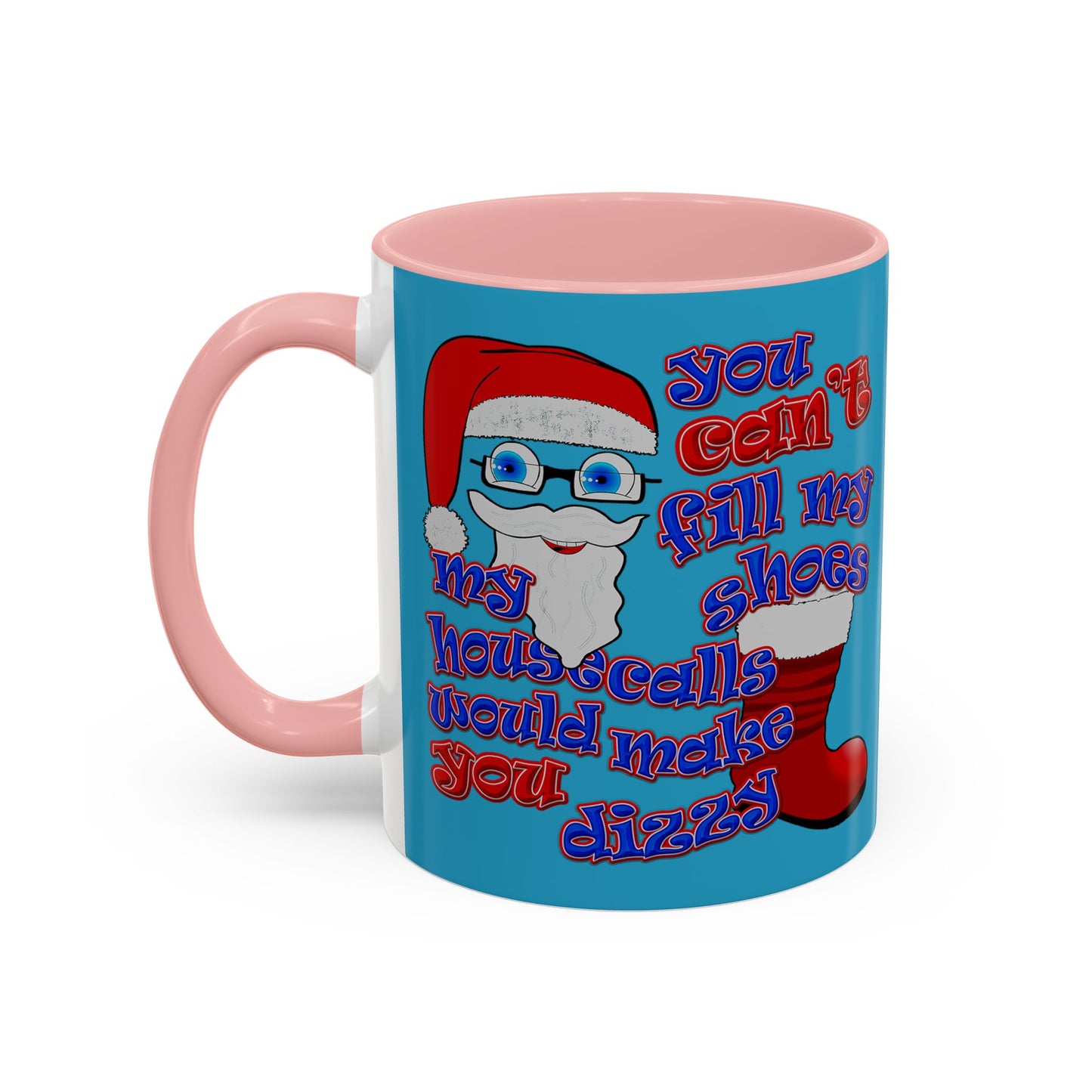 santa's shoes - Accent Mug (turquoise)