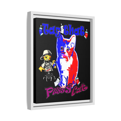 tag that - framed canvas art (black)