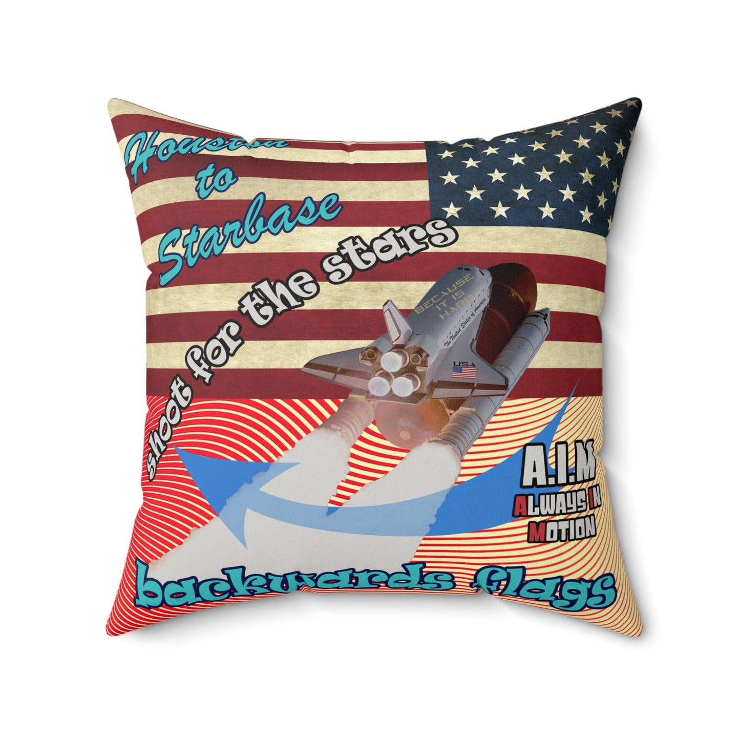 shoot for the stars - Faux Suede Square Pillow - (yellow-orange wave)