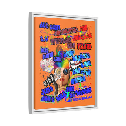 drop the beat - framed canvas art (crusta)
