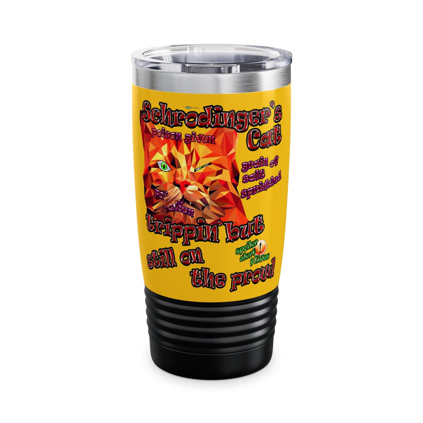 schrodinger's cat - Ringneck Tumbler, 20oz (yellow)