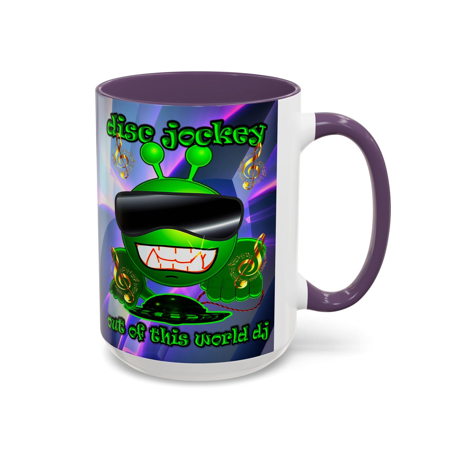 disc jockey - Accent Mug (grey-pink wave)